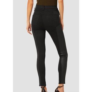 Hudson‎ Womens Centerfold Jeans size 26 Black Coated Denim High Rise Ankle Slit